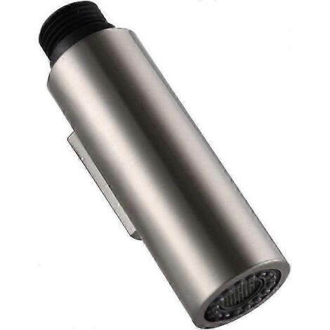 Douchette extractible universelle pour robinets de salle de bain et de cuisine - Buse de rechange en nickel brossé - Parfaite (1/5)
