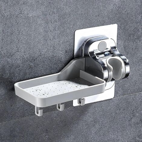 Support de pommeau de douche sans perçage, adhésif puissant, réglable (modèle multifonctionnel) (1/5)