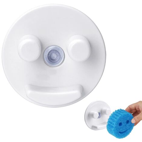 1 support de rangement pour éponges avec visage souriant, pour évier de cuisine ou de salle de bain (1/5)