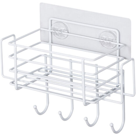 Organisateur d'évier - Porte-éponges - Panier d'égouttage - Étagère de rangement - Égouttoir - Étagère pour flacons d'épices - Protège-chiffons (1/5)