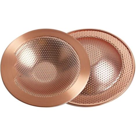 Grand panier d'évier pour cuisine et salle de bain, crépine d'évier en acier inoxydable, cuivre et chrome avec filtre à cheveux XW (1/4)