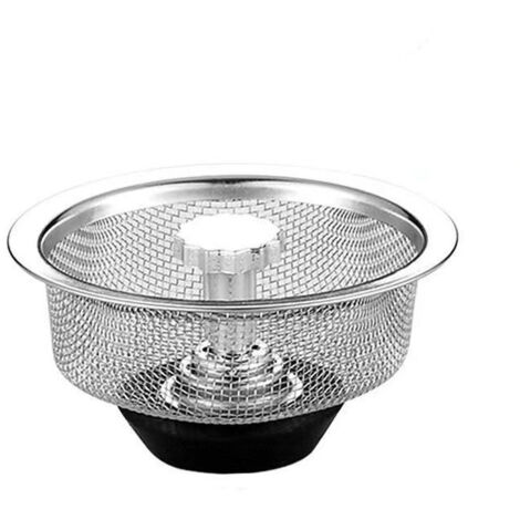 Passoire de cuisine de rechange, panier/déflecteur/bouchon d'évier en acier inoxydable argenté (1/3)