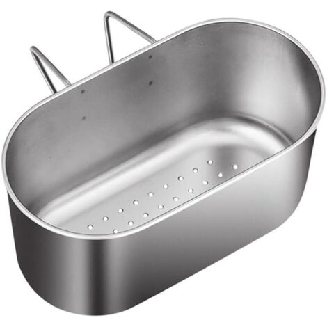 Passoire d'angle d'évier, récupérateur de déchets alimentaires : panier à fruits en acier inoxydable pour évier, filtre pour déchets alimentaires et résidus de cuisine. (1/5)