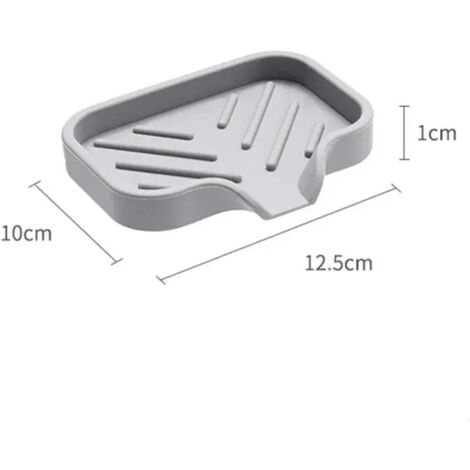 Plateau en silicone pour évier avec égouttoir, porte-éponge et support de rangement pour savon et brosse à récurer, organisateur de cuisine (1/5)