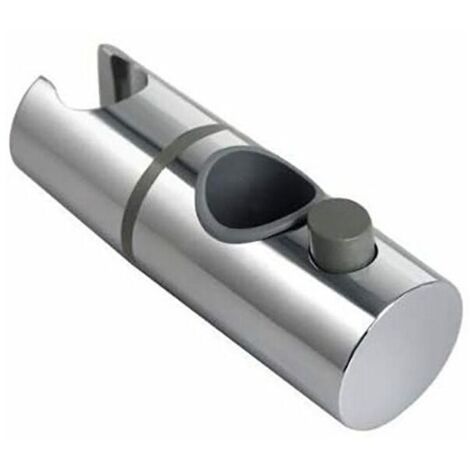 Support de pommeau de douche réglable à 360° pour rail de douche de 28 mm de diamètre, en ABS chromé, avec fixation par pince. (1/5)