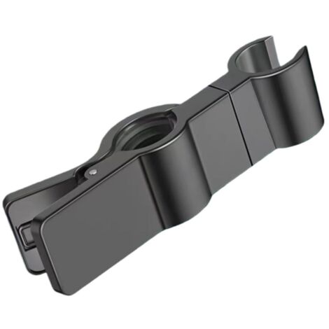 Support de douche à clipser en alliage de zinc, compatible avec tous les pommeaux de douche, installation sans outil, réglable à 360°, grande capacité de maintien, gris (1/5)