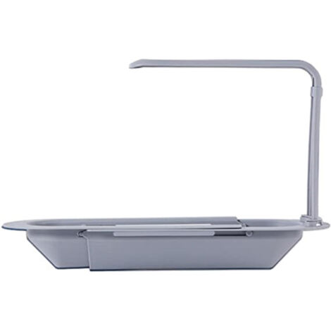 Support télescopique pour évier, égouttoir extensible, panier de rangement, porte-éponge et porte-savon, étagère pour évier de cuisine (1/5)