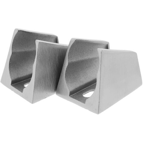 Support de douche 2 pièces, base de fixation réglable pour douchette à main, couleur argent, pour salle de bain (1/5)