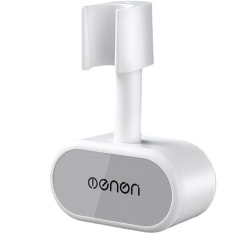 Support de pommeau de douche pivotant à 180°, réglable, auto-adhésif, fixation murale, support de douchette à main, remplacement pour salle de bain (1/5)