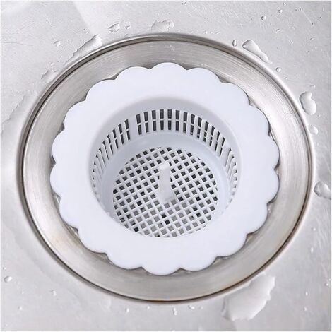 Crépine d'évier de cuisine, panier de vidange anti-obstruction, filtre de vidange en plastique et acier inoxydable pour évier de cuisine (1/5)