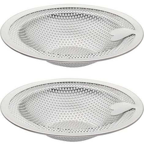 Passoire d'évier en forme de cœur (2 pièces), filtre d'évier en acier inoxydable, grille d'évier, bouchon d'évier, crépine d'évacuation, panier d'évier (1/5)