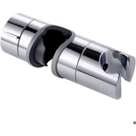 Support de douche réglable de 18 à 25 mm de diamètre, finition chromée, pour pommeau de douche de salle de bain. (1/5)