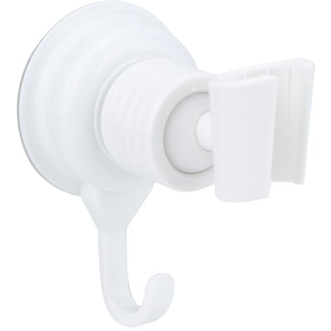 Accessoire de salle de bain polyvalent, support de pommeau de douche à installation sans perçage pour un confort optimal, son design élégant s'harmonise avec tous les styles de décoration. (1/5)