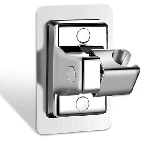 Support de douche de rechange à angle réglable, support de douchette à main à fixation robuste sans perçage, support de douche à fixation sans perçage (1/4)