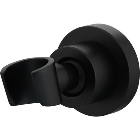 Support de pommeau de douche en acier inoxydable noir, support de douche universel, support de douchette réglable à 360°, 5 x 5 x 7,8 cm (1/4)