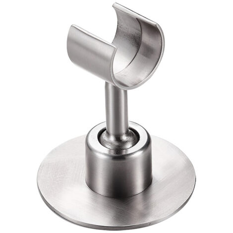 Support de douche argenté perforé avec pommeau de douche à base fixe, accessoires de douche universels et réglables, support de pommeau de douche (1/5)