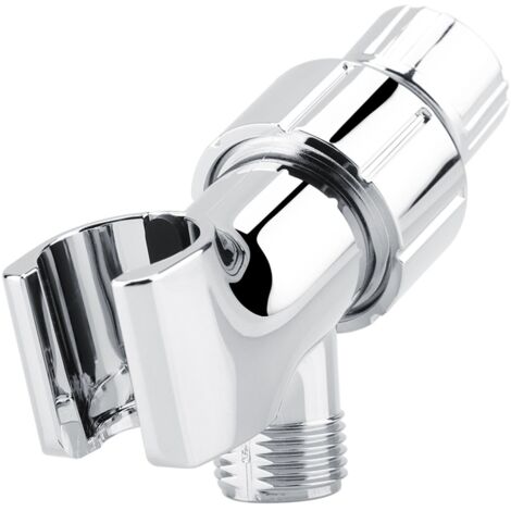 Interrupteur de douche chromé à 3 positions, support de fixation pour bras de douche, accessoires de salle de bain (1/5)
