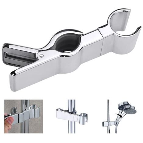 Support de pommeau de douche réglable, rotation à 45°. Compatible avec les barres de douche universelles de 20 à 25 mm. Remplace le support de barre de douche dans la salle de bain. (1/5)