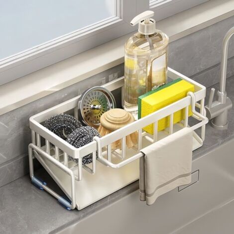 Tiroirs de rangement pour la cuisine - étagères de rangement autonettoyantes - acier inoxydable - bacs d'évier (1/4)