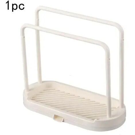 1 porte-serviettes amovible pour la cuisine, les torchons et l'évier. Étagère de rangement pour éponges et brosses à récurer de salle de bain. (1/5)
