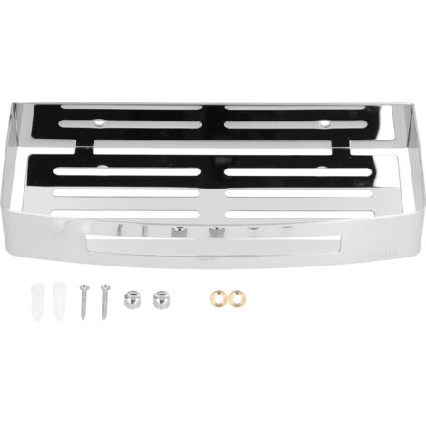 Porte-savon en acier inoxydable 304, plateau éponge mural, étagère de douche avec évacuation, support de rangement pour toilettes, dortoir et salle de bain. (1/5)