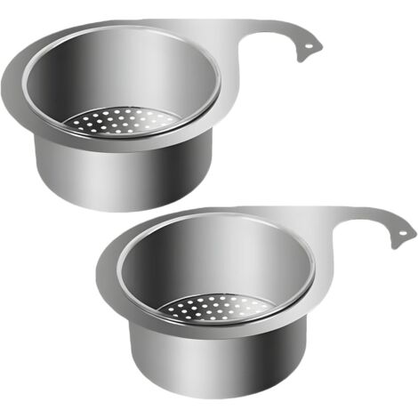 Lot de 2 paniers-filtres en acier inoxydable en forme de cygne pour évier, panier-filtre multifonctionnel suspendu (version améliorée 2025), crépine de robinet suspendue, crépine d'angle pour évier (1/5)