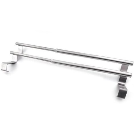 Porte-serviettes polyvalent à suspendre à la porte, pour la cuisine et la salle de bain, extensible pour un rangement personnalisé, sa surface lisse et polie apporte une touche d'élégance.-AquaForge (1/5)