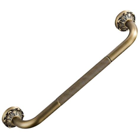 Barre d'appui murale antique en laiton, style vintage, pour salle de bain, baignoire, WC, douche - Parfaite-AquaForge (1/5)
