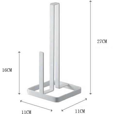 Porte-serviettes amovible, rangement pratique pour papier toilette, salle à manger, supports pratiques à poser (blanc)-AquaForge (1/3)