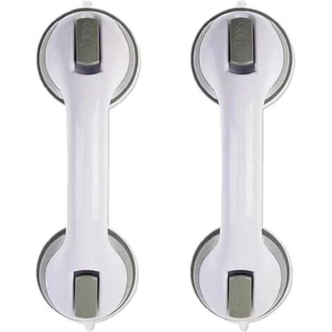Poignée de douche, poignée de porte à ventouse, barre d'appui, barre d'appui de baignoire, facile à retirer, 2 pièces-AquaForge (1/5)