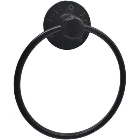 Porte-serviettes industriel rustique, support mural en tuyau pour salle de bain-AquaForge (1/5)