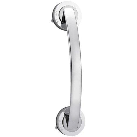 Poignée de porte à ventouse stable et sécurisée pour baignoire, douche, réfrigérateur, tiroir, salle de bain, argent, 30 cm-AquaForge