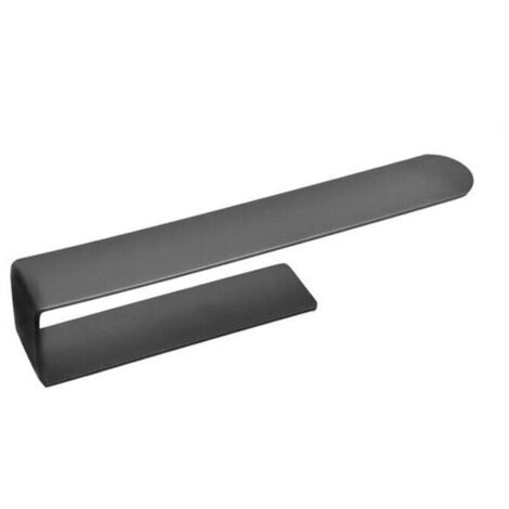Porte-serviettes en acier inoxydable, capacité de 5 kg, 24,5 cm, noir mat-AquaForge (1/5)