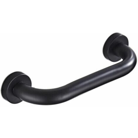 Poignée de salle de bain, poignée de douche de sécurité, poignée antidérapante 30 cm, pour salle de bain, baignoire, toilettes (noir)-AquaForge (1/5)