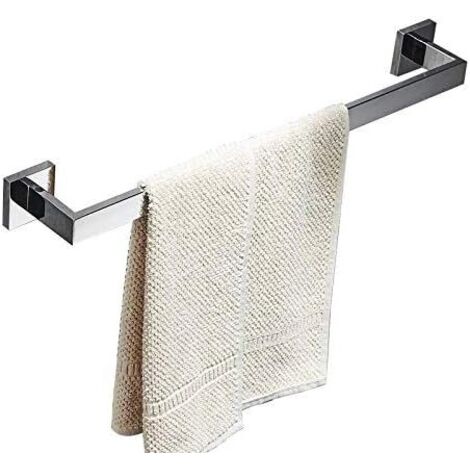 Porte-serviettes mural moderne chromé de 40 cm en acier inoxydable-AquaForge (1/5)