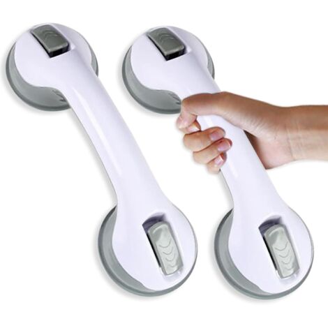 Poignées de baignoire et de douche, poignée de douche de rechange amovible pour personnes handicapées, pour seniors et personnes âgées, ventouses robustes, poignée de sécurité (2 pièces)-AquaForge (1/5)