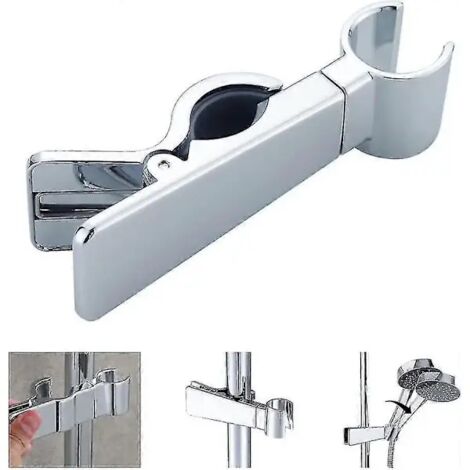 Support de pommeau de douche réglable, modèle universel, barre coulissante 18-25 mm, support de pommeau de douche pivotant à 45° (1/4)