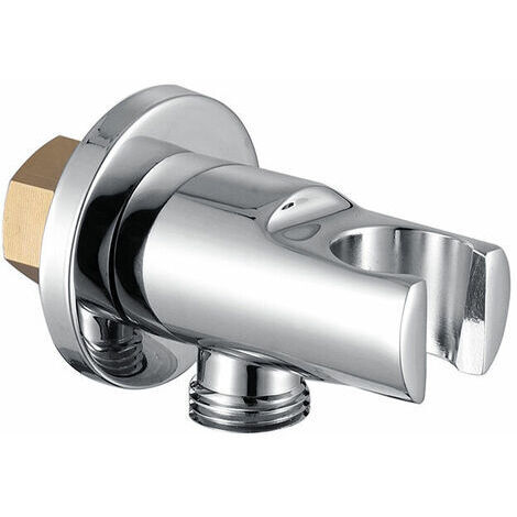 Support de pommeau de douche pour douchette, support de bras de douche réglable avec rotule en laiton, raccord pour pommeau de douche (1/5)