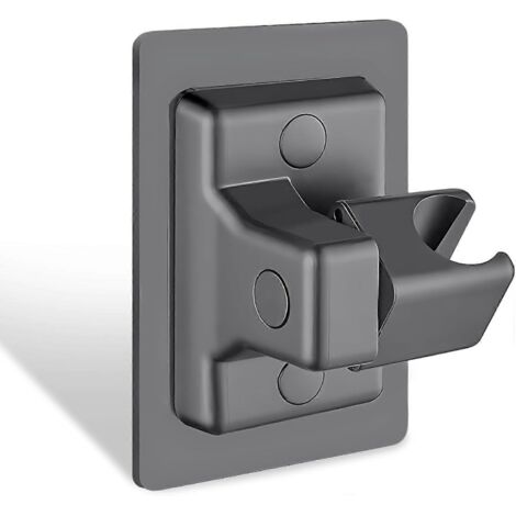 Support de douche de rechange à angle réglable, support de douchette à main à fixation robuste sans perçage, support de douche à fixation sans perçage (1/5)