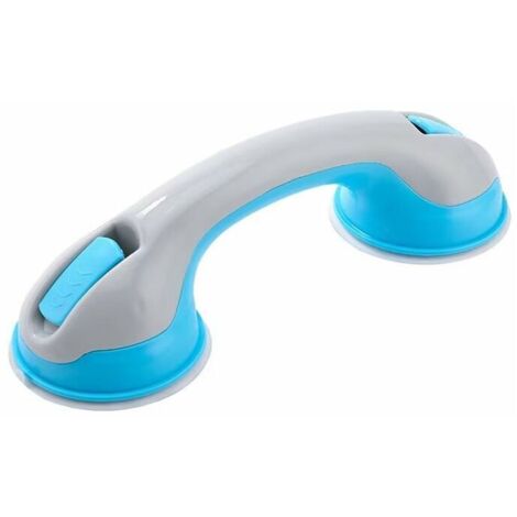 Poignée de douche à ventouse, poignée de baignoire en plastique (sans perçage), convient pour la salle de bain, les enfants et les personnes handicapées (bleu)-AquaForge (1/5)