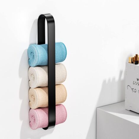Porte-serviettes de salle de bain sans perçage, en aluminium, étanche et-AquaForge (1/5)