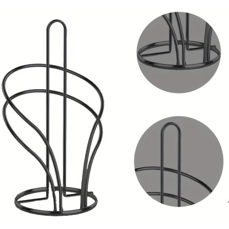 Porte-papier essuie-tout doré élégant avec base lestée - Porte-papier essuie-tout autoportant pour comptoir, cuisine et salle de bain, décoratif à plusieurs boucles (FMY)-AquaForge (1/5)