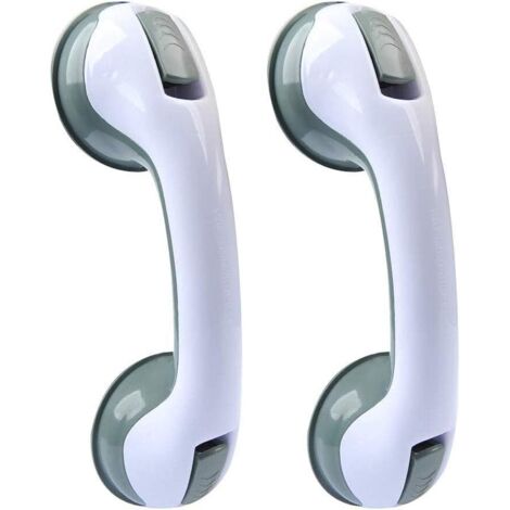 Lot de 2 poignées de maintien pour accoudoirs de salle de bain/douche, portables et sans perçage, pour enfants et personnes âgées (vert)-AquaForge (1/4)