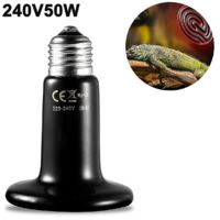 Ampoule chauffante en céramique pour reptiles, émetteur de chaleur infrarouge, ampoule chauffante