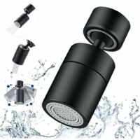 Aérateur de mitigeur, rallonge de bec de mitigeur universelle, mitigeur à 2 becs, mitigeur mousse et bec de douche, tête de pulvérisation orientable, filetage intérieur 22 mm
