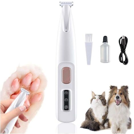 Tondeuse pour animaux efficace avec tête de coupe de 18 mm de large et éclairage LED