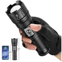 Lampe torche LED rechargeable – Puce P50, ultra-lumineuse, multifonctionnelle