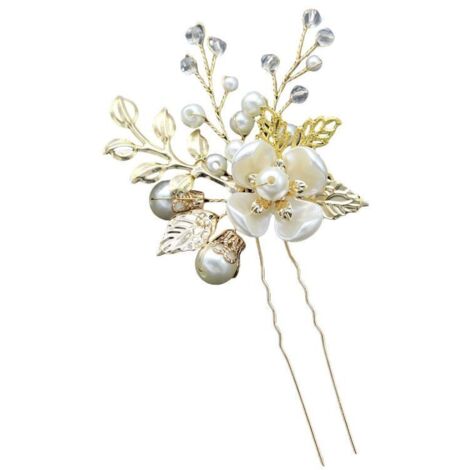 Eleganti gioielli per capelli fatti a mano con perle sintetiche e