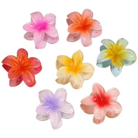 Fermagli per capelli colorati, fermagli a forma di fiore, fermagli laterali retrò da donna, fermagli a metà (1/5)