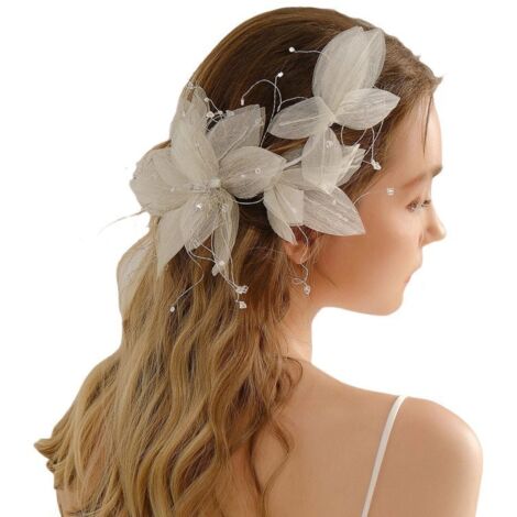 Copricapo a rete, accessorio per capelli in cristallo fatto a mano, matrimonio